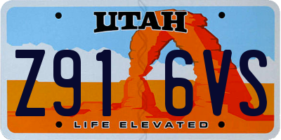 UT license plate Z916VS