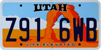 UT license plate Z916WB
