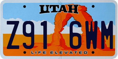 UT license plate Z916WM