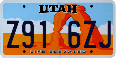 UT license plate Z916ZJ