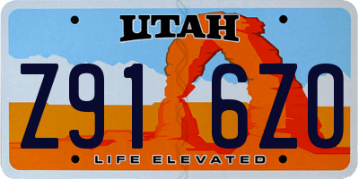 UT license plate Z916ZO