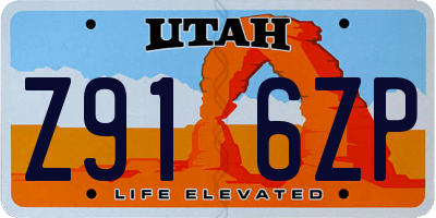 UT license plate Z916ZP