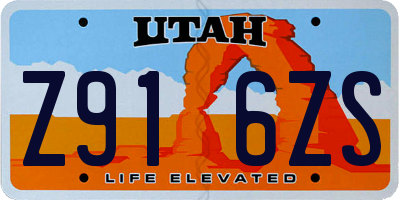 UT license plate Z916ZS