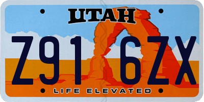 UT license plate Z916ZX