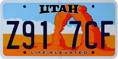 UT license plate Z917CF