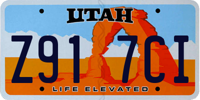 UT license plate Z917CI
