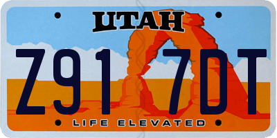 UT license plate Z917DT