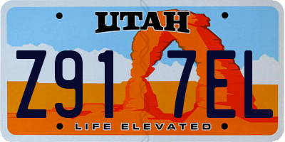UT license plate Z917EL