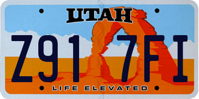 UT license plate Z917FI