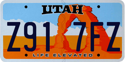 UT license plate Z917FZ