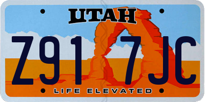 UT license plate Z917JC