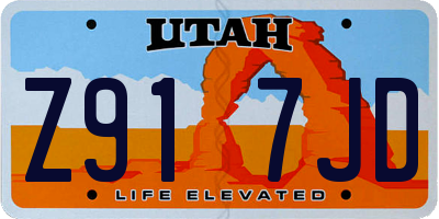 UT license plate Z917JD