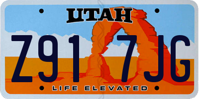 UT license plate Z917JG
