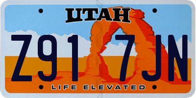 UT license plate Z917JN