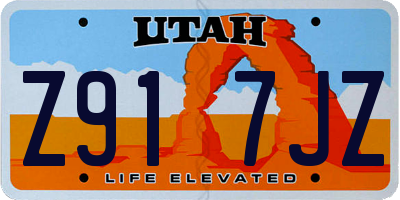 UT license plate Z917JZ