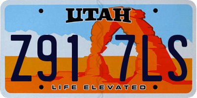 UT license plate Z917LS