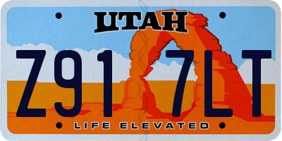 UT license plate Z917LT