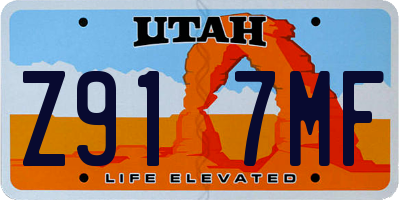 UT license plate Z917MF