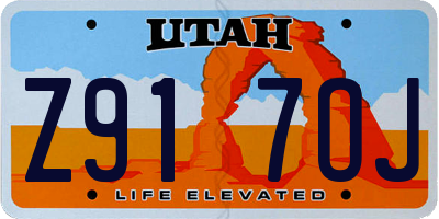 UT license plate Z917OJ