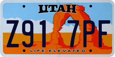 UT license plate Z917PF