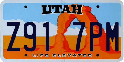 UT license plate Z917PM