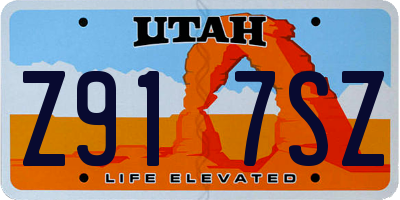 UT license plate Z917SZ