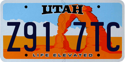 UT license plate Z917TC