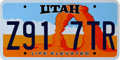 UT license plate Z917TR