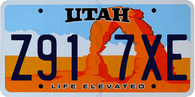 UT license plate Z917XE