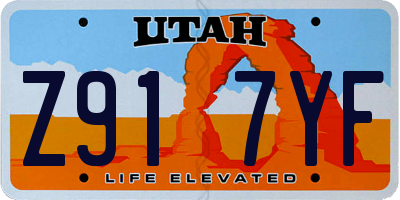 UT license plate Z917YF
