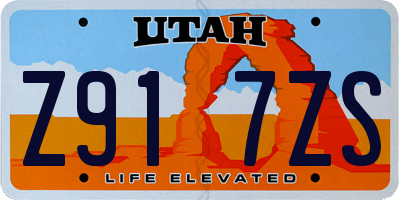 UT license plate Z917ZS