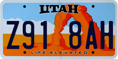 UT license plate Z918AH