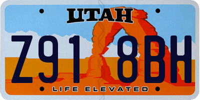 UT license plate Z918BH