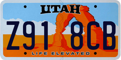 UT license plate Z918CB