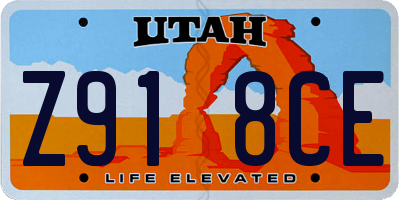 UT license plate Z918CE