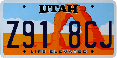 UT license plate Z918CJ