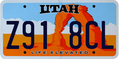 UT license plate Z918CL