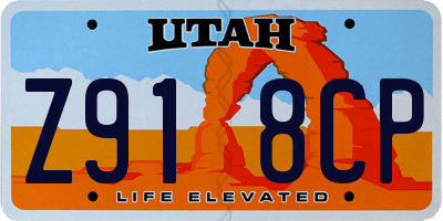 UT license plate Z918CP