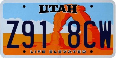 UT license plate Z918CW