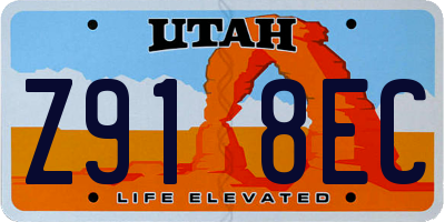 UT license plate Z918EC