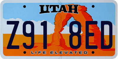 UT license plate Z918ED