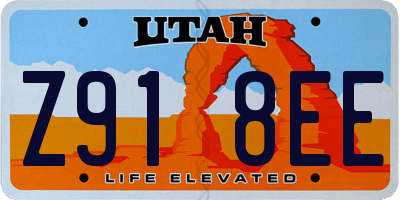 UT license plate Z918EE