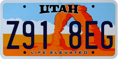 UT license plate Z918EG