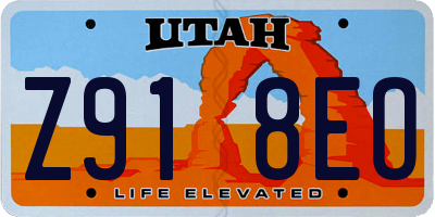 UT license plate Z918EO