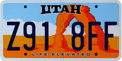 UT license plate Z918FF