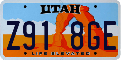 UT license plate Z918GE