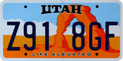 UT license plate Z918GF