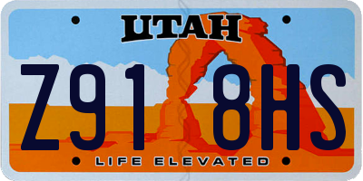 UT license plate Z918HS