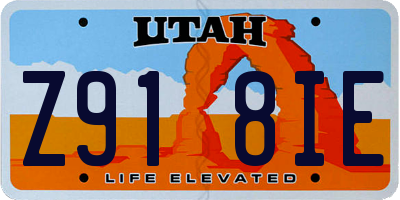 UT license plate Z918IE