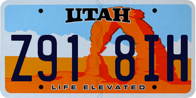 UT license plate Z918IH